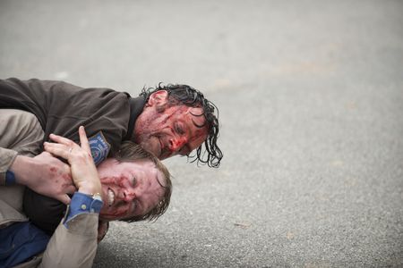 Andrew Lincoln and Corey Brill in The Walking Dead (2010)