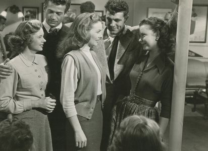 Jeanne Crain, Carol Brannon, Beverly Dennis, George Nader, and Dale Robertson in Take Care of My Little Girl (1951)