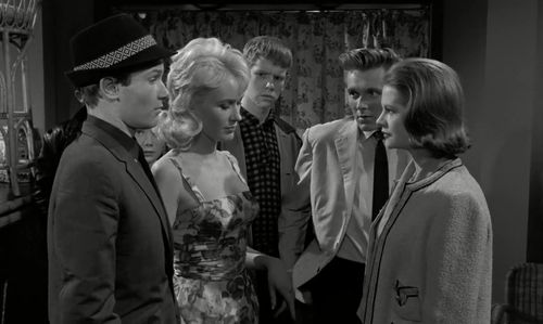 Michael Anderson Jr., Jeremy Bulloch, Billy Fury, Keith Hamshere, Anna Palk, and Felicity Young in Play It Cool (1962)
