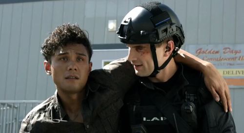Ryan Salazar with Alex Russell on S.W.A.T. (CBS)
