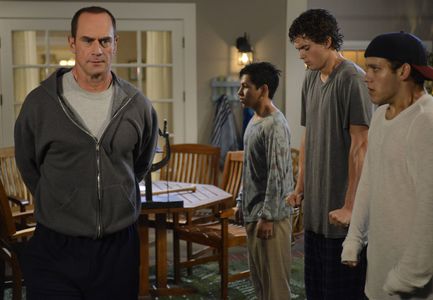Christopher Meloni, Ron Eisenberg, Tyler Foden, Connor Buckley, and Kevin Balmore in Surviving Jack (2014)