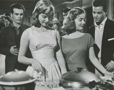 Dean Stockwell, Mason Alan Dinehart, Maureen Cassidy, and Natalie Trundy in The Careless Years (1957)