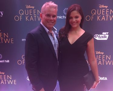 At Disney's Queen of Katwe premiere with executive producer Troy Bruder