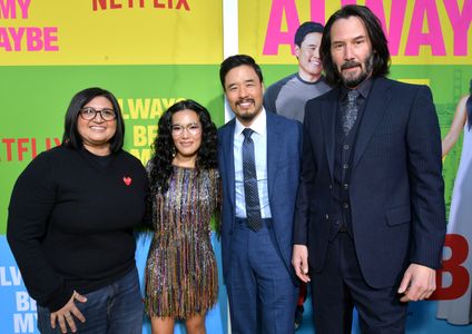 Keanu Reeves, Nahnatchka Khan, Randall Park, and Ali Wong at an event for Always Be My Maybe (2019)