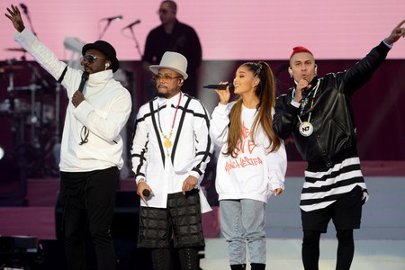 The Black Eyed Peas, Taboo, Apl.de.Ap, Will.i.am, and Ariana Grande at an event for One Love Manchester (2017)