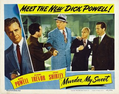 John Indrisano, Otto Kruger, Mike Mazurki, and Dick Powell in Murder, My Sweet (1944)