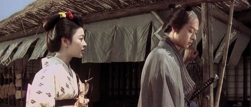 Jun'ichirô Narita and Miwa Takada in Zatoichi the Fugitive (1963)