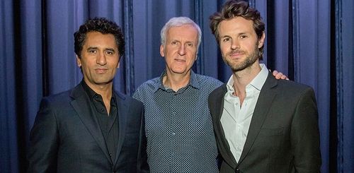 Cliff Curtis, James Cameron, James Napier Robertson at the Los Angeles premiere of The Dark Horse