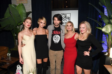 Elisabeth Moss, Ashley Benson, Amber Heard, Alex Ross Perry, and Cara Delevingne at an event for Her Smell (2018)