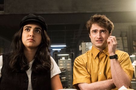 Daniel Radcliffe and Geraldine Viswanathan in Miracle Workers (2019)