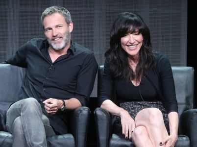 Katey Sagal and Stephen Moyer at an event for The Bastard Executioner (2015)