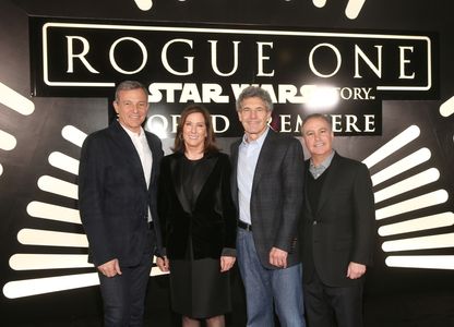 Kathleen Kennedy, Alan F. Horn, and Robert A. Iger at an event for Rogue One: A Star Wars Story (2016)