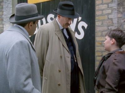 Philip Jackson, David Suchet, and Nicholas Delve in Poirot (1989)
