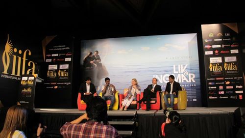 At the Media Briefing after a special screening of 'Liv and Ingmar' at IIFA 2012, Singapore - with Resul Pookutty, Liv U