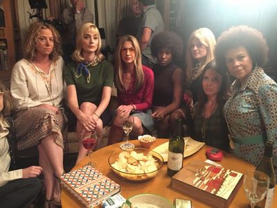 Mildred Marie Langford, Alysia Reiner, Caitlin Fitzgerald and Toni Christopher on set for Season 4 of MASTERS OF SEX. ep