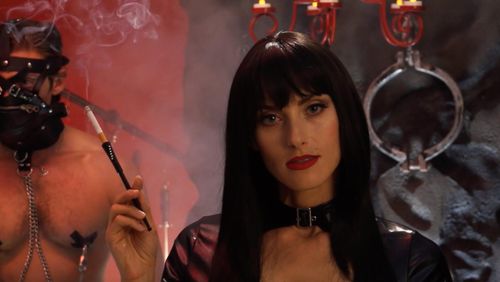 Still of Olga Kalashnikova as a French Dominatrix Dr. Pous'set in Potluck With Smooch comedic TV series