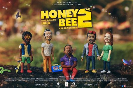 Bhavana, Baburaj, Asif Ali, Sreenath Bhasi, and Balu Varghese in Honey Bee 2: Celebrations (2017)