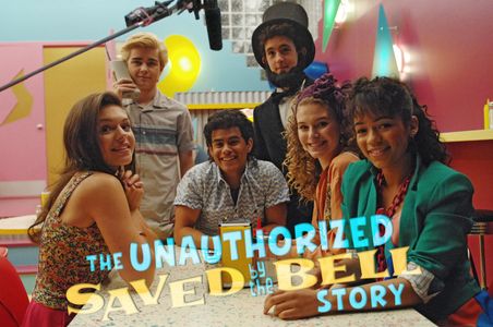 Tiera Skovbye, Dylan Everett, Sam Kindseth, Julian Works, Taylor Russell, and Alyssa Lynch in The Unauthorized Saved by 