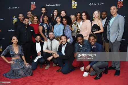 Roxy Shabestari with the cast and crew of Just One Night at the Los Angeles Film Festival