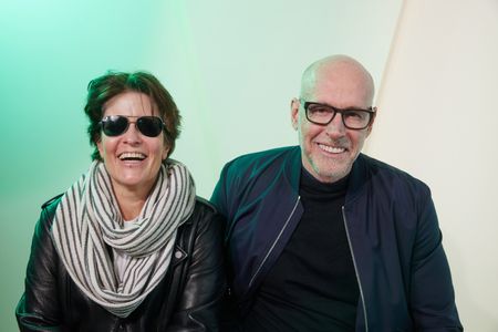 Scott Galloway and Kara Swisher at an event for Pivot (2018)