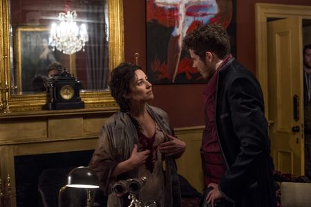 Orla Brady and Oliver Stark in Into the Badlands (2015)