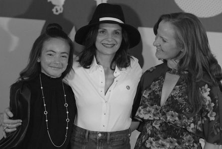 Hala Finley, Juliette Binoche and Anna Gutto at Locarno Film Festival 2022