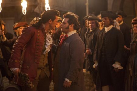 Ray Fearon, Josh Gad, and Luke Evans in Beauty and the Beast (2017)