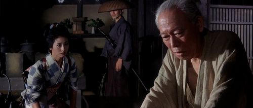 Kyôsuke Machida, Kayo Mikimoto, and Takashi Shimura in Zatoichi and the Fugitives (1968)