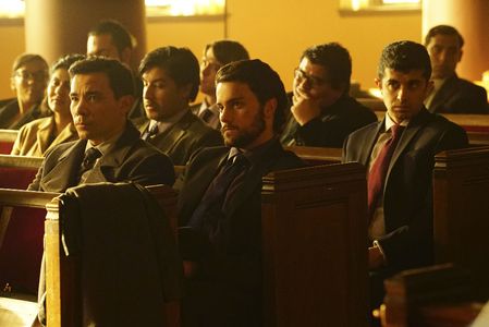 Conrad Ricamora, Jack Falahee, Behzad Dabu, and Nohely Quiroz in How to Get Away with Murder (2014)