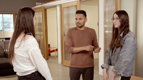 Madison Stranglen, Victoria Stranglen, and Jay Shetty in Say It to Your Sister (2020)