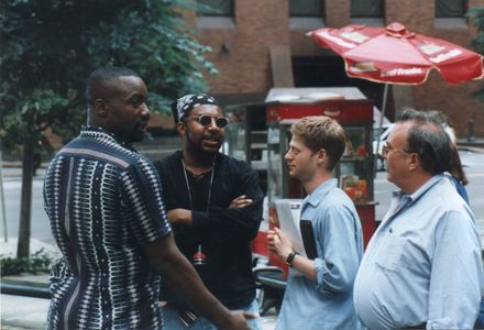 Mike Sargent directs Malik Yoba on the set of Personals