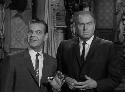 Parley Baer and Eddie Quillan in The Addams Family (1964)