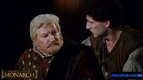 TP McKenna as King Henry VIII with Mark Montgomerie as Will