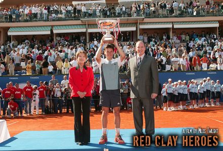Prince Albert of Monaco, Guillermo Coria, and Princess Charlene of Monaco in Red Clay Heroes (2016)