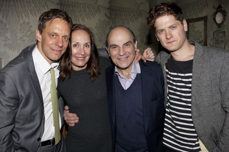 Trevor White, Laurie Metcalf, David Suchet and Kyle Soller. Press Night for Long Day's Journey Into Night, West End, Lon