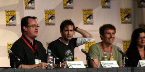 Russell T. Davies, Julie Gardner, Euros Lyn, and David Tennant at an event for Doctor Who (2005)