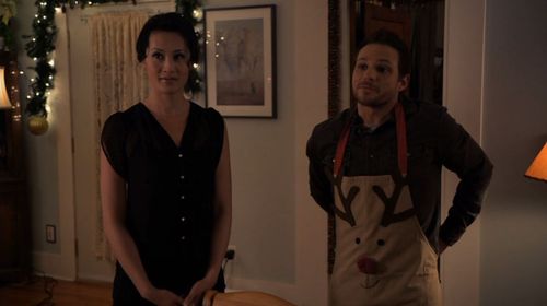 Drew Lachey and Olivia Cheng in Guess Who's Coming to Christmas (2013)