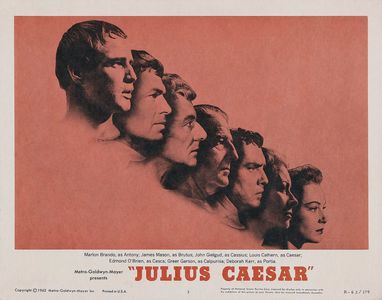 Marlon Brando, John Gielgud, Deborah Kerr, James Mason, Greer Garson, Louis Calhern, and Edmond O'Brien in Julius Caesar