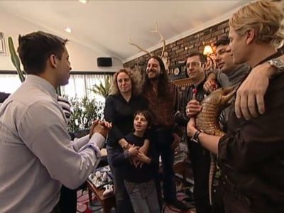 Jai Rodriguez, Ted Allen, Thom Filicia, and Carson Kressley in Queer Eye (2003)