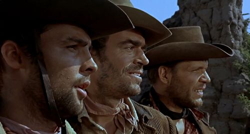 Jack Elam, Neville Brand, and James Westmoreland in The Last Sunset (1961)