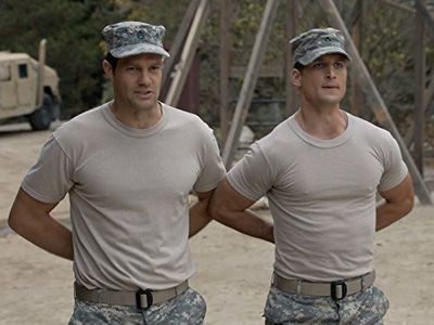 Geoff Stults and Parker Young in Enlisted (2014)