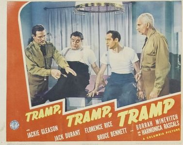 Jackie Gleason, Jack Durant, Eddie Kane, and Kenneth MacDonald in Tramp, Tramp, Tramp! (1942)