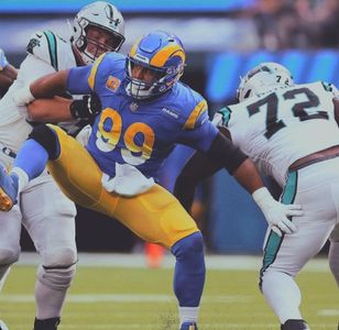 Austin Corbett, The Los Angeles Rams, Taylor Moton, Carolina Panthers, and Aaron Donald in Ode to Harold (2020)