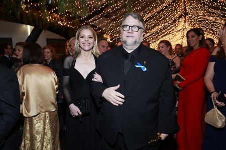 Guillermo del Toro and Kim Morgan at an event for Guillermo del Toro's Pinocchio (2022)