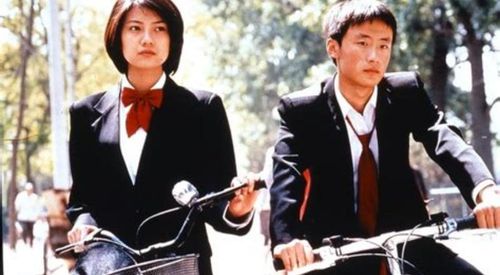 Yuanyuan Gao and Bin Li in Beijing Bicycle (2001)