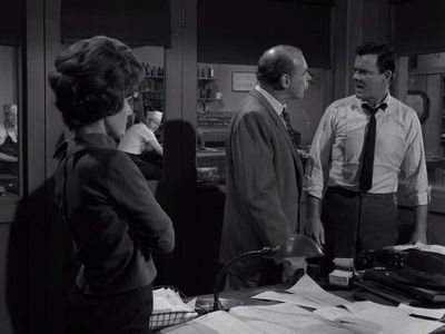 Pat Crowley, Robert Sterling, and Ray Teal in The Twilight Zone (1959)