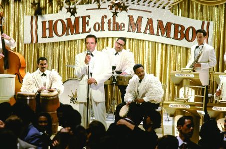 Armand Assante, Scott Cohen, Mario Grillo, Ralph Irizarry, and James 'JT' Taylor in The Mambo Kings (1992)