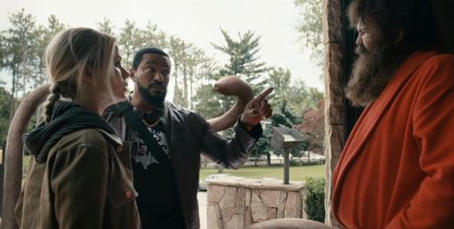 Laz Alonso, Erin Moriarty, and Derek Johns in The Boys (2019)