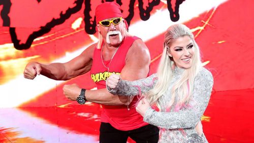 Hulk Hogan and Lexi Kaufman in WrestleMania 35 (2019)