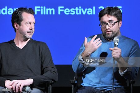 Mark Cartier (right) speaking on a Panel, Sundance Film Festival